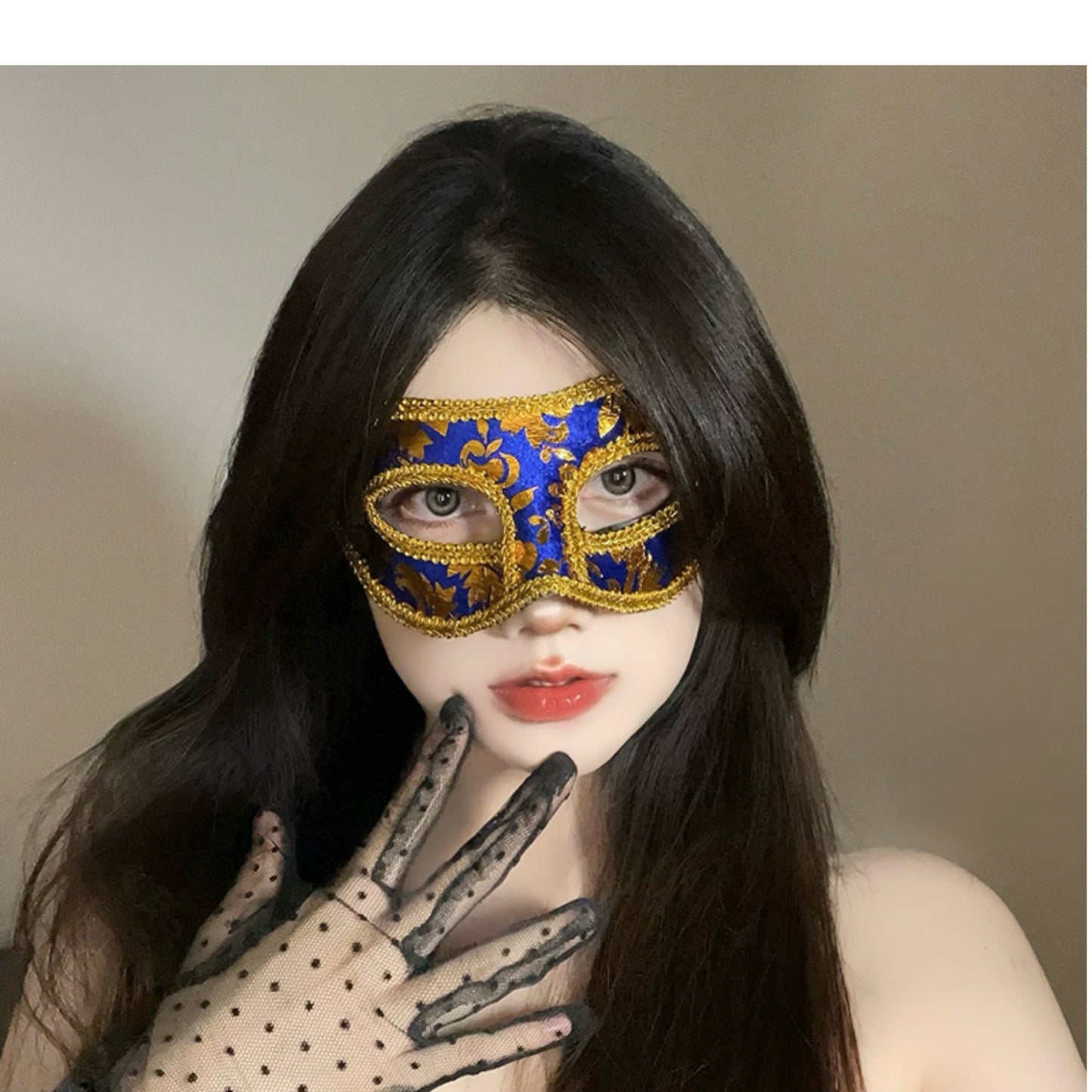 Halloween Second Dimension Half Face Mask