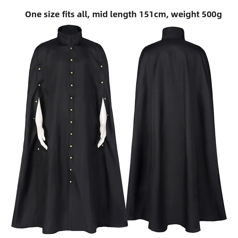 Gothic Long Coat with Hood For Halloween