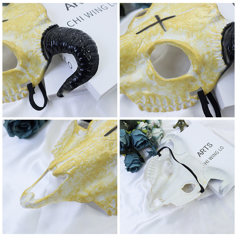 Demon Ram Skull Horned Halloween Mask