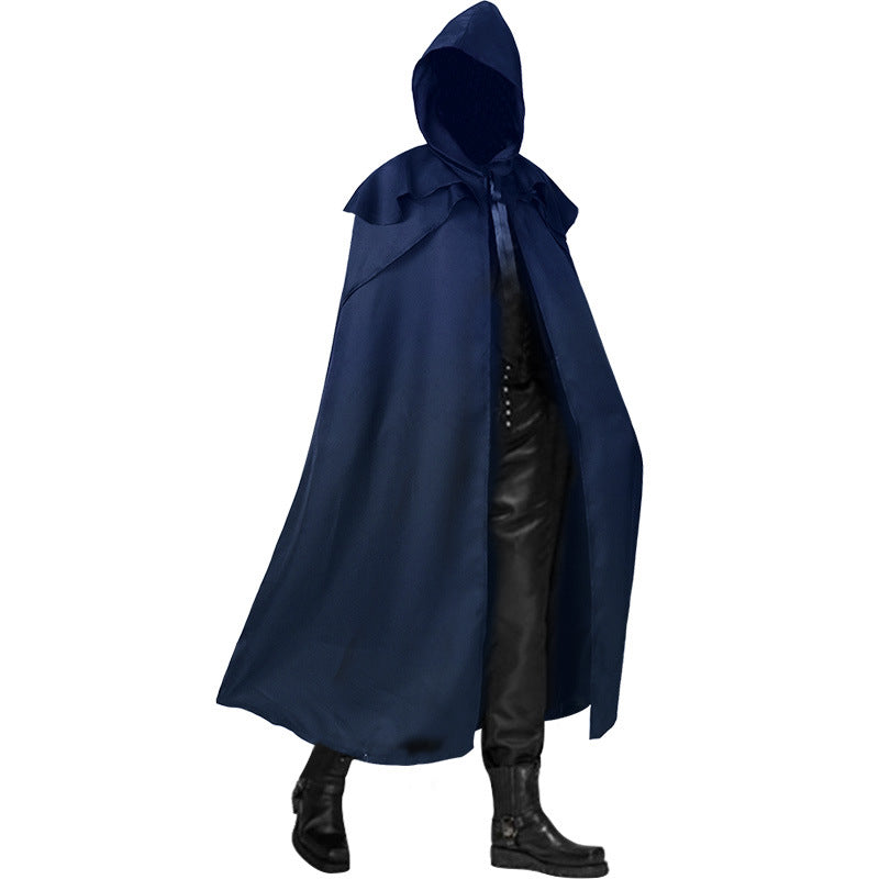 Gothic Long Coat with Hood For Halloween