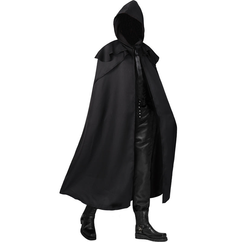 Gothic Long Coat with Hood For Halloween