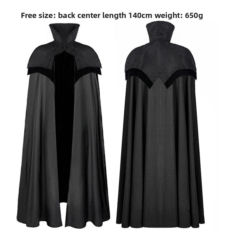 Gothic Long Coat with Hood For Halloween
