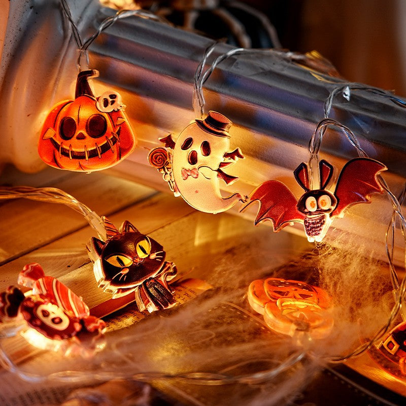 Pumpkin Ghost Spider Light String