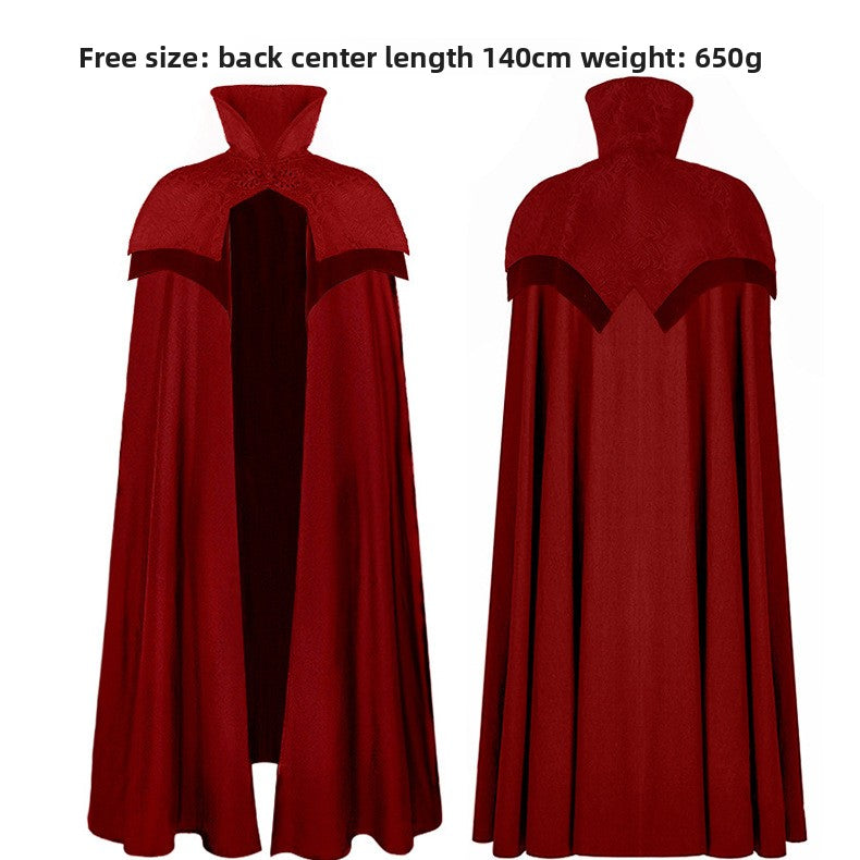 Gothic Long Coat with Hood For Halloween