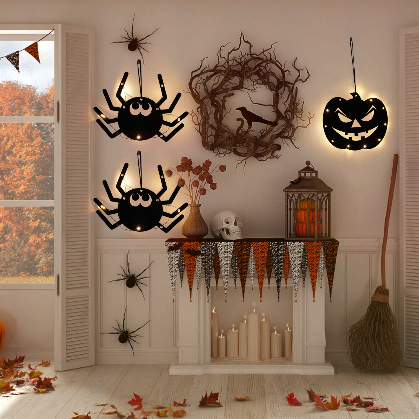 Luminous spider pendant LED lights
