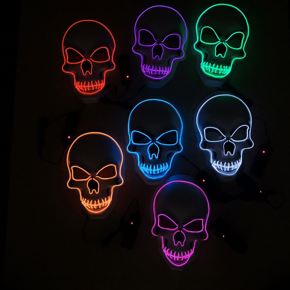 Light-Up White Skull Mask
