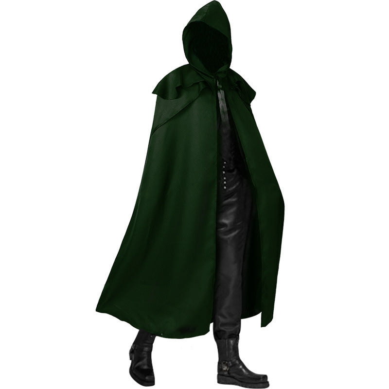 Gothic Long Coat with Hood For Halloween