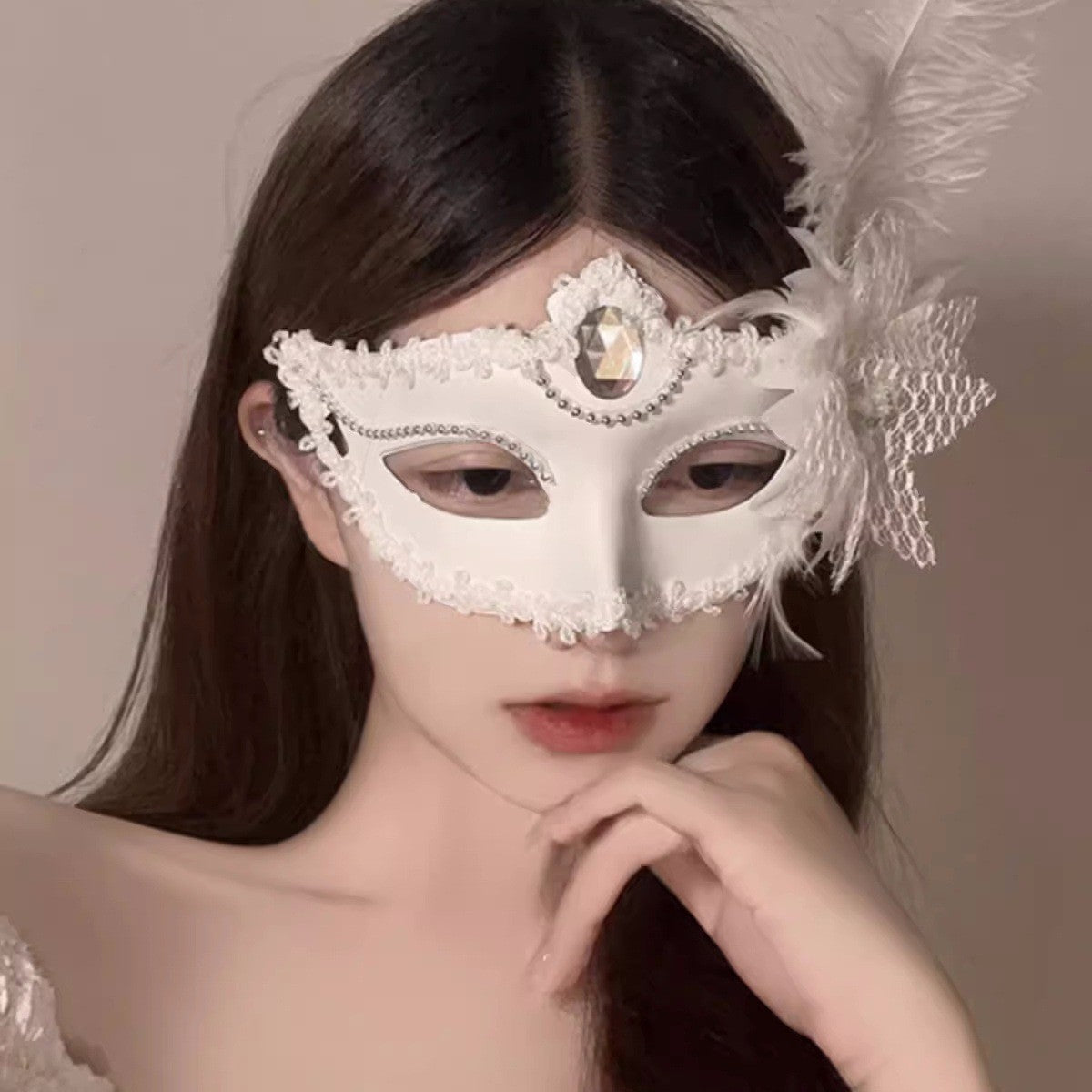 Halloween Second Dimension Half Face Mask