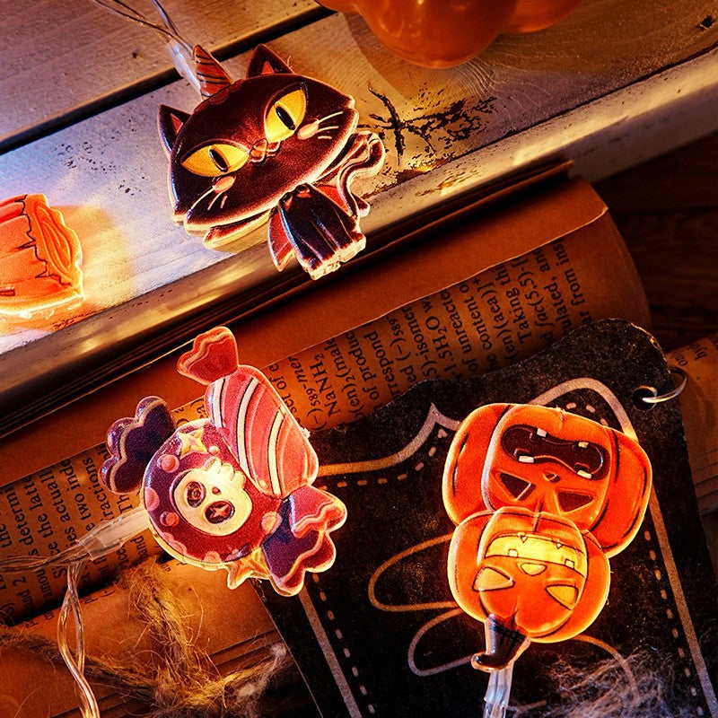 Pumpkin Ghost Spider Light String