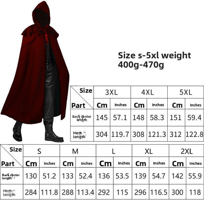 Gothic Long Coat with Hood For Halloween