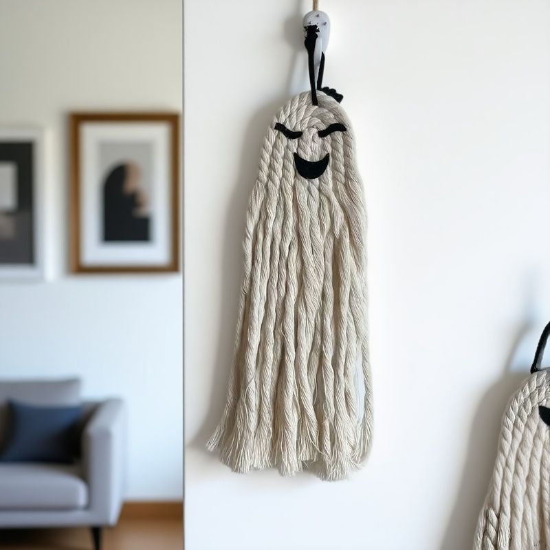 Halloween Ghost Cotton Rope Pendant