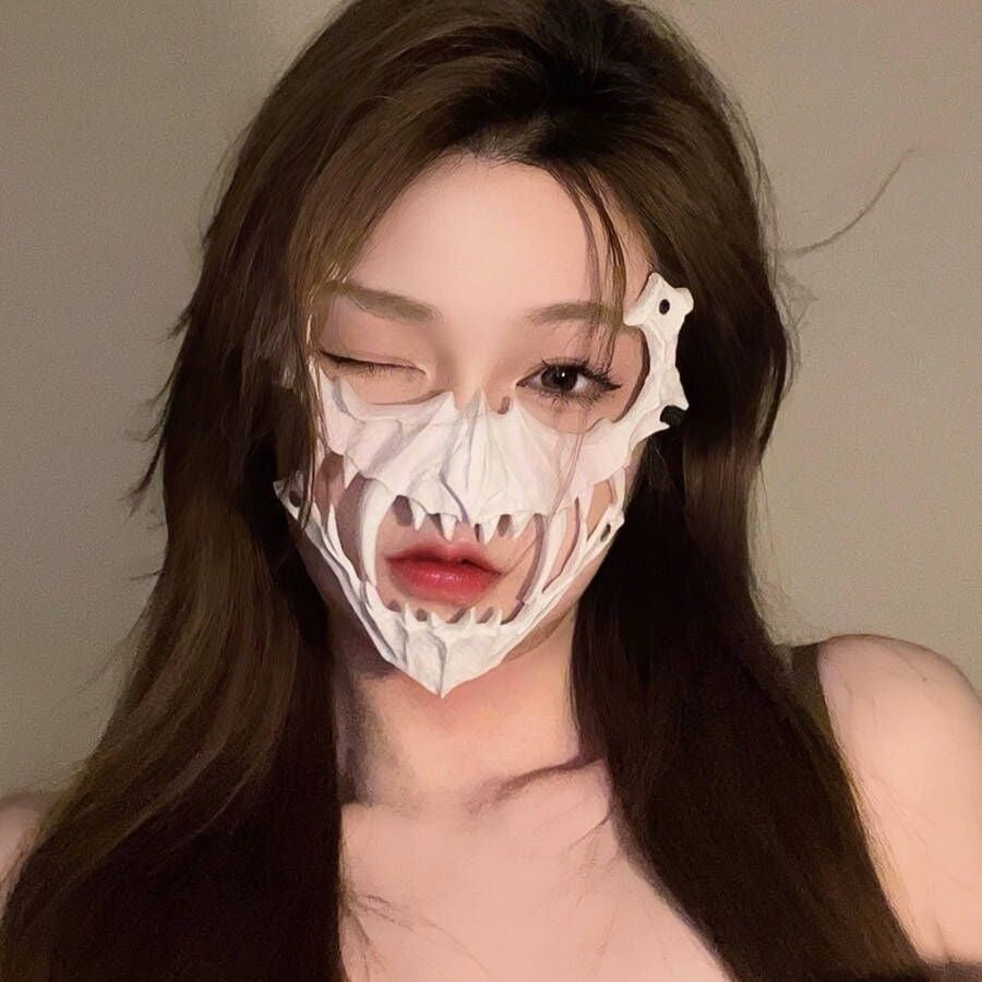 Halloween Second Dimension Half Face Mask