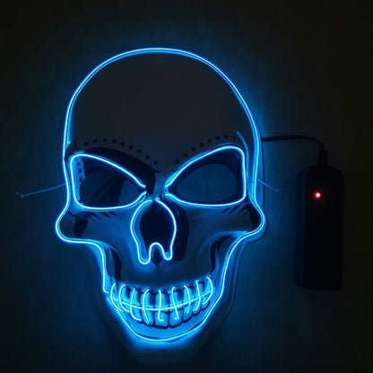 Light-Up White Skull Mask