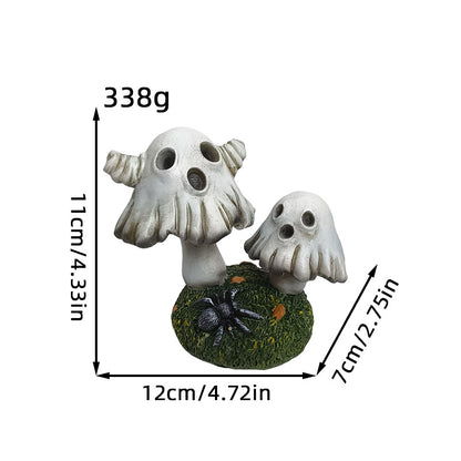 Halloween Ghost Mushroom Resin Decor