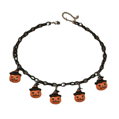 Halloween Pumpkin Charm Necklace