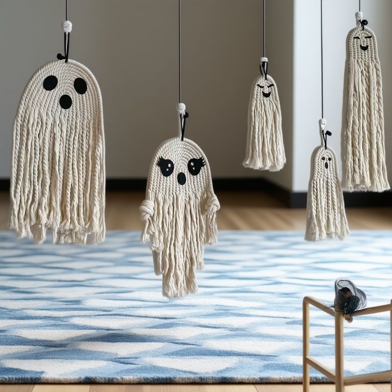 Halloween Ghost Cotton Rope Pendant