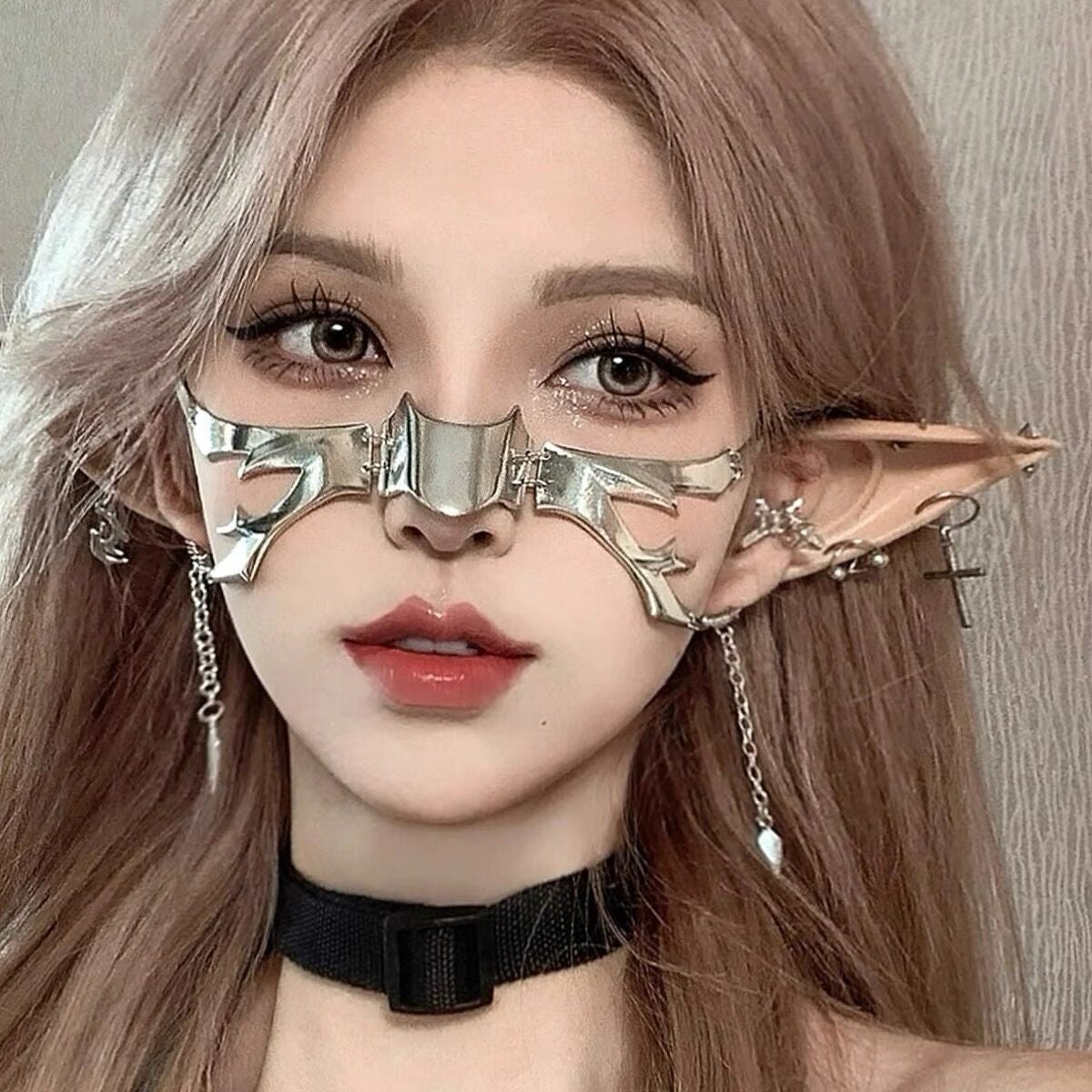 Halloween Second Dimension Half Face Mask