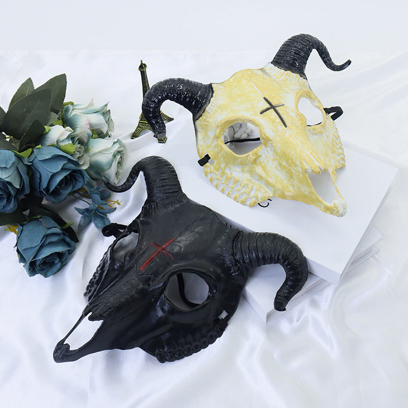 Demon Ram Skull Horned Halloween Mask