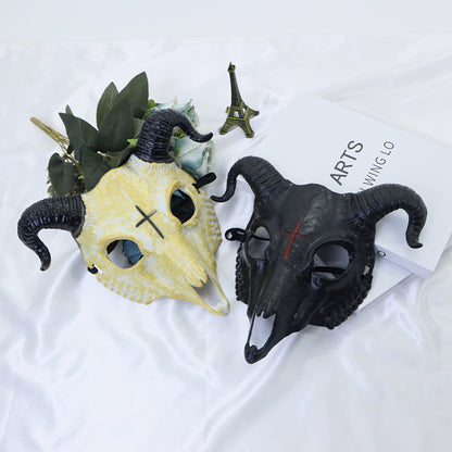 Demon Ram Skull Horned Halloween Mask