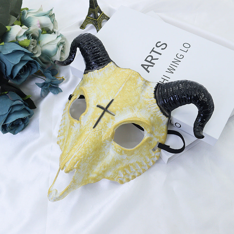 Demon Ram Skull Horned Halloween Mask