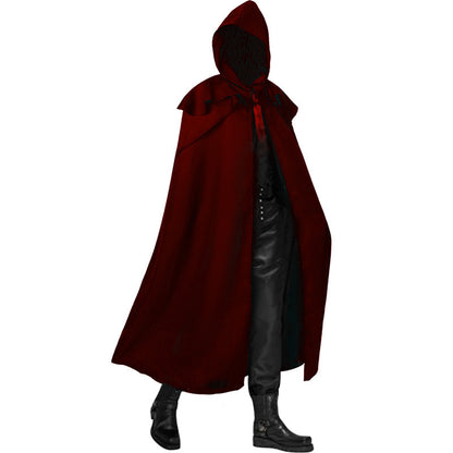 Gothic Long Coat with Hood For Halloween