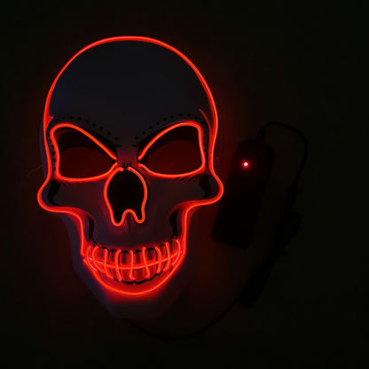 Light-Up White Skull Mask