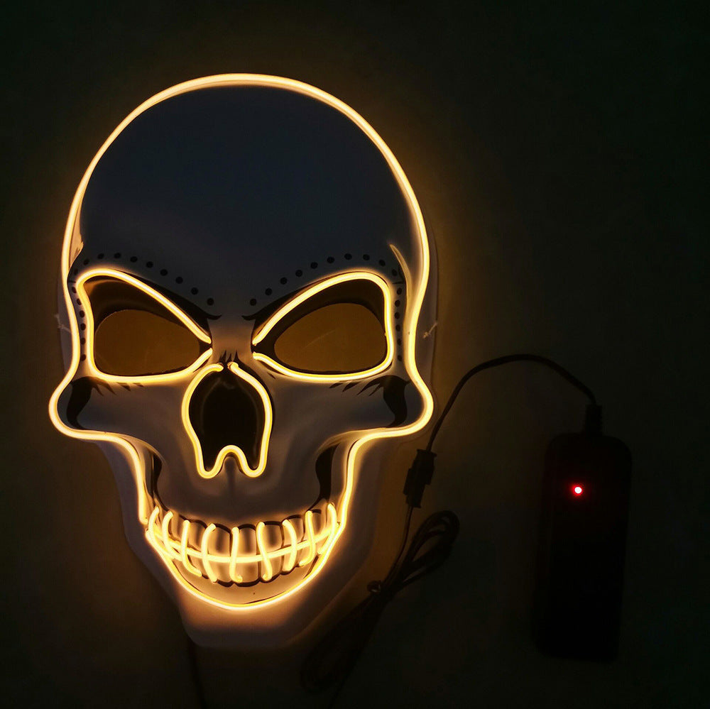 Light-Up White Skull Mask