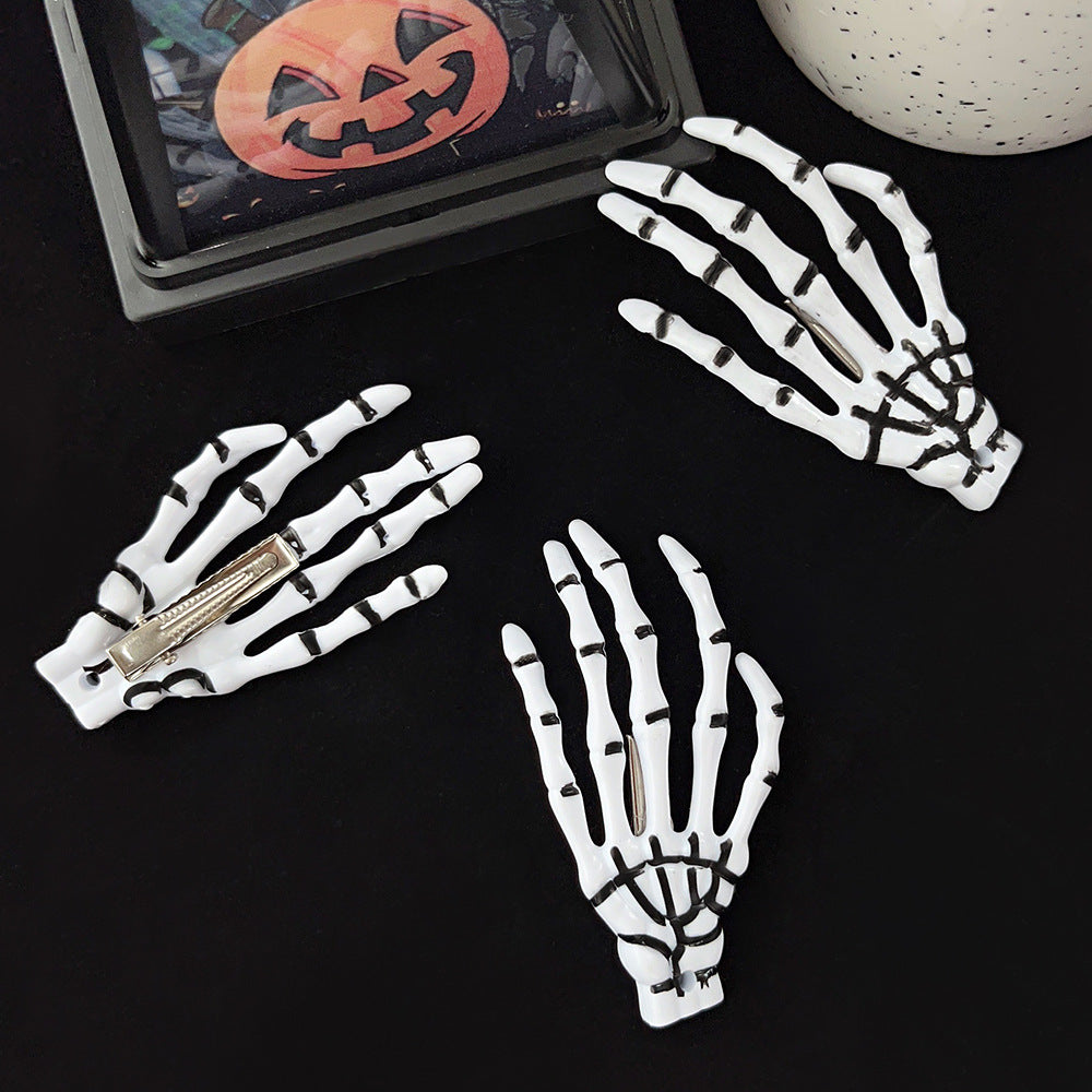 Halloween Skull Harajuku Hand Bone Hairpin