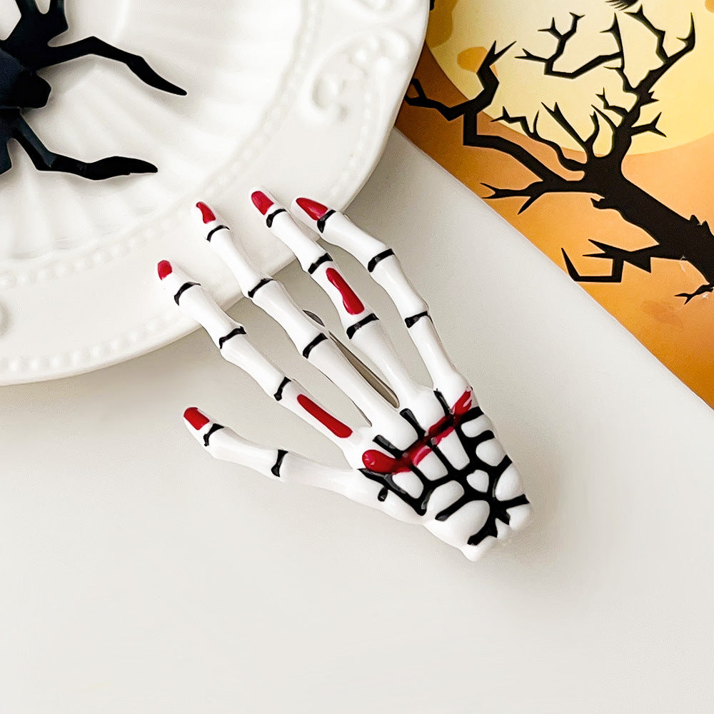 Halloween Skull Harajuku Hand Bone Hairpin