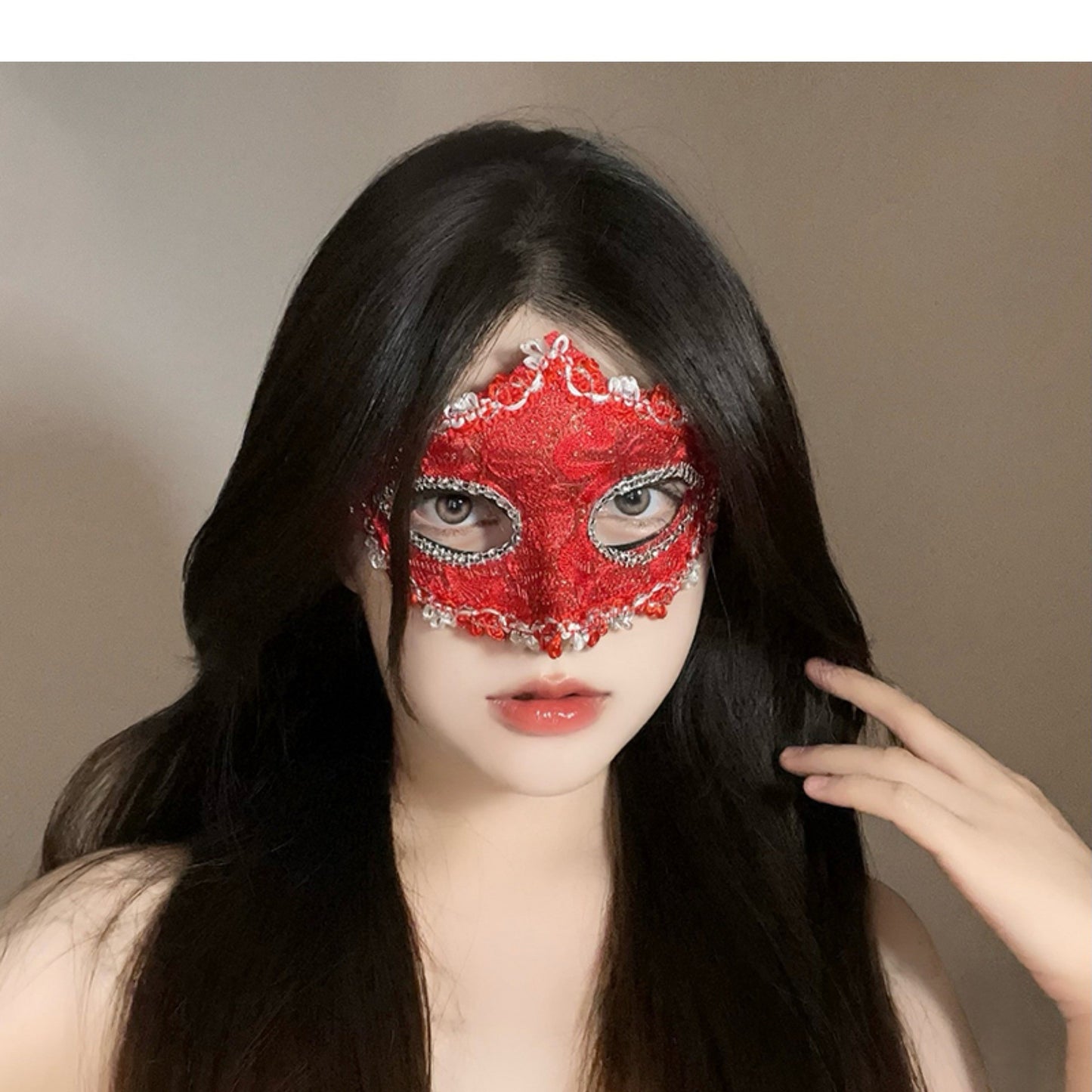 Halloween Second Dimension Half Face Mask