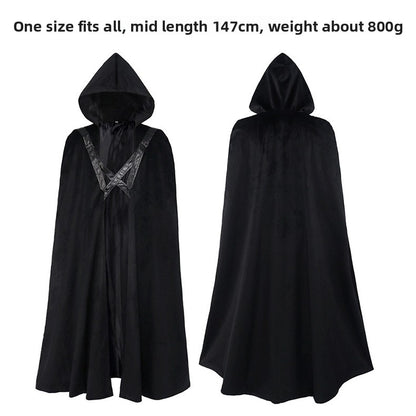 Gothic Long Coat with Hood For Halloween