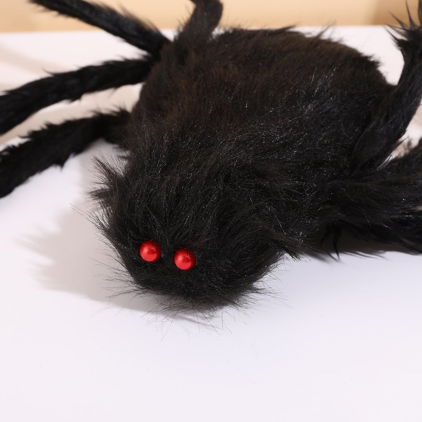 Halloween Plush Black Spider Props Long-Haired