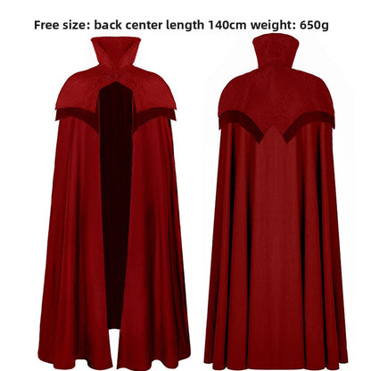 Gothic Long Coat with Hood For Halloween