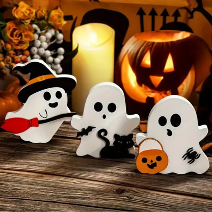 Halloween Three Little Ghosts Desktop Ornaments