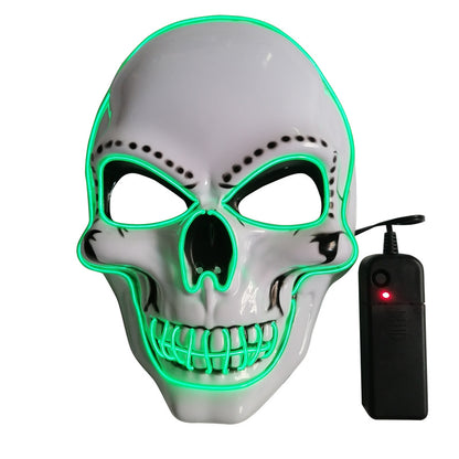 Light-Up White Skull Mask