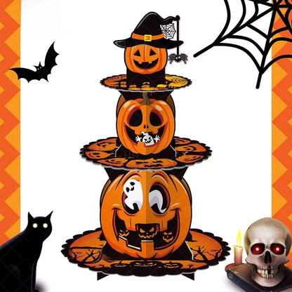 Halloween Decorative Pumpkin Multi-layer Cake Rackarty Dessert