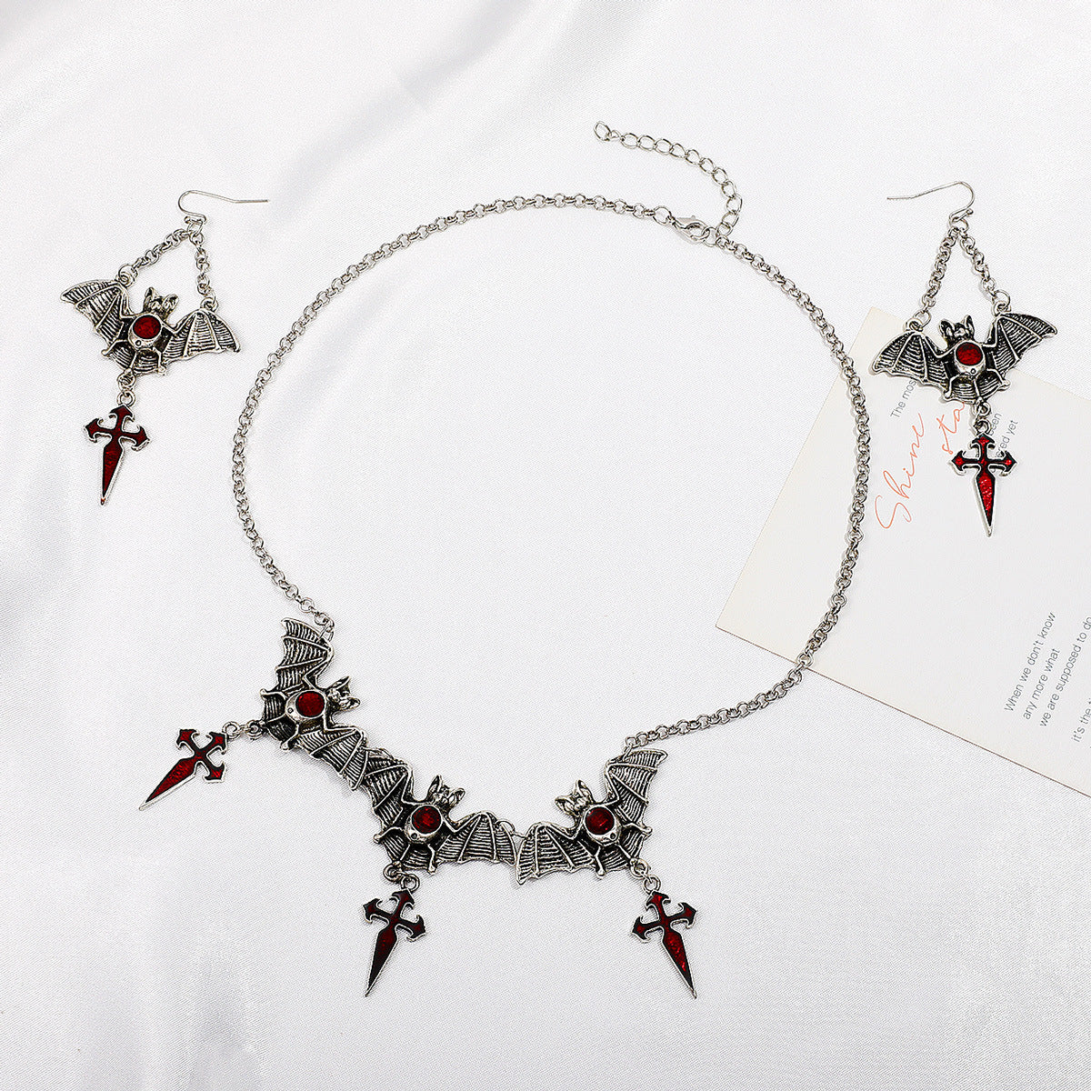 Gothic Black Spider Web Halloween Necklace