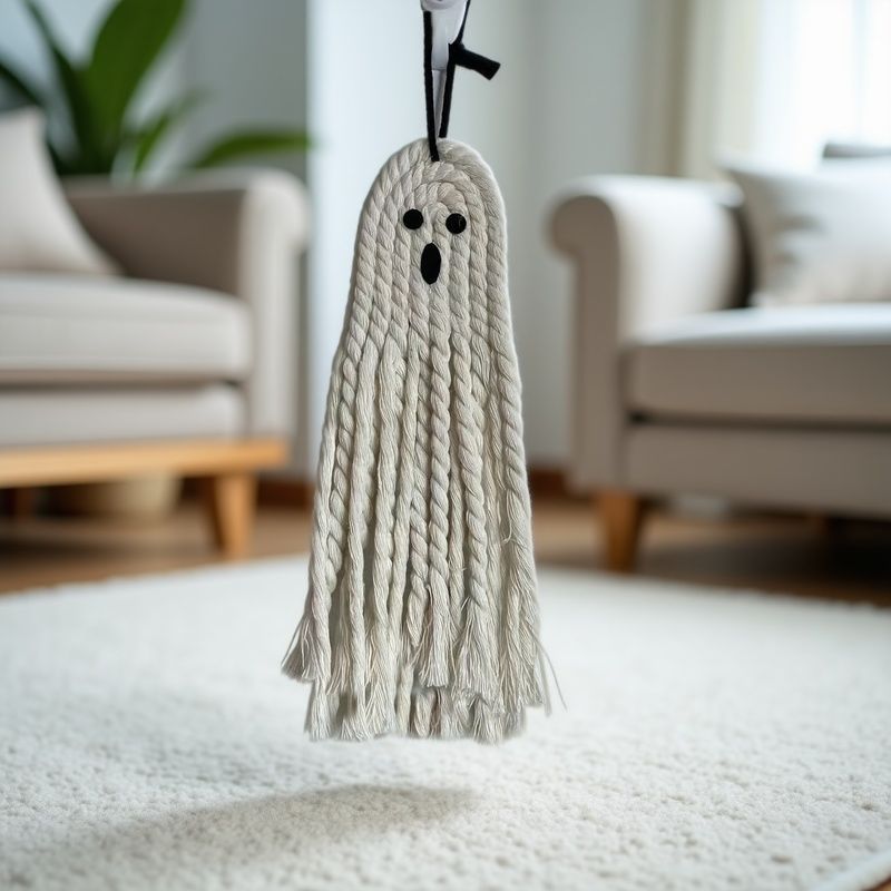 Halloween Ghost Cotton Rope Pendant
