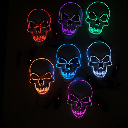 Light-Up White Skull Mask