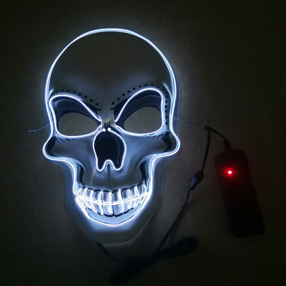 Light-Up White Skull Mask