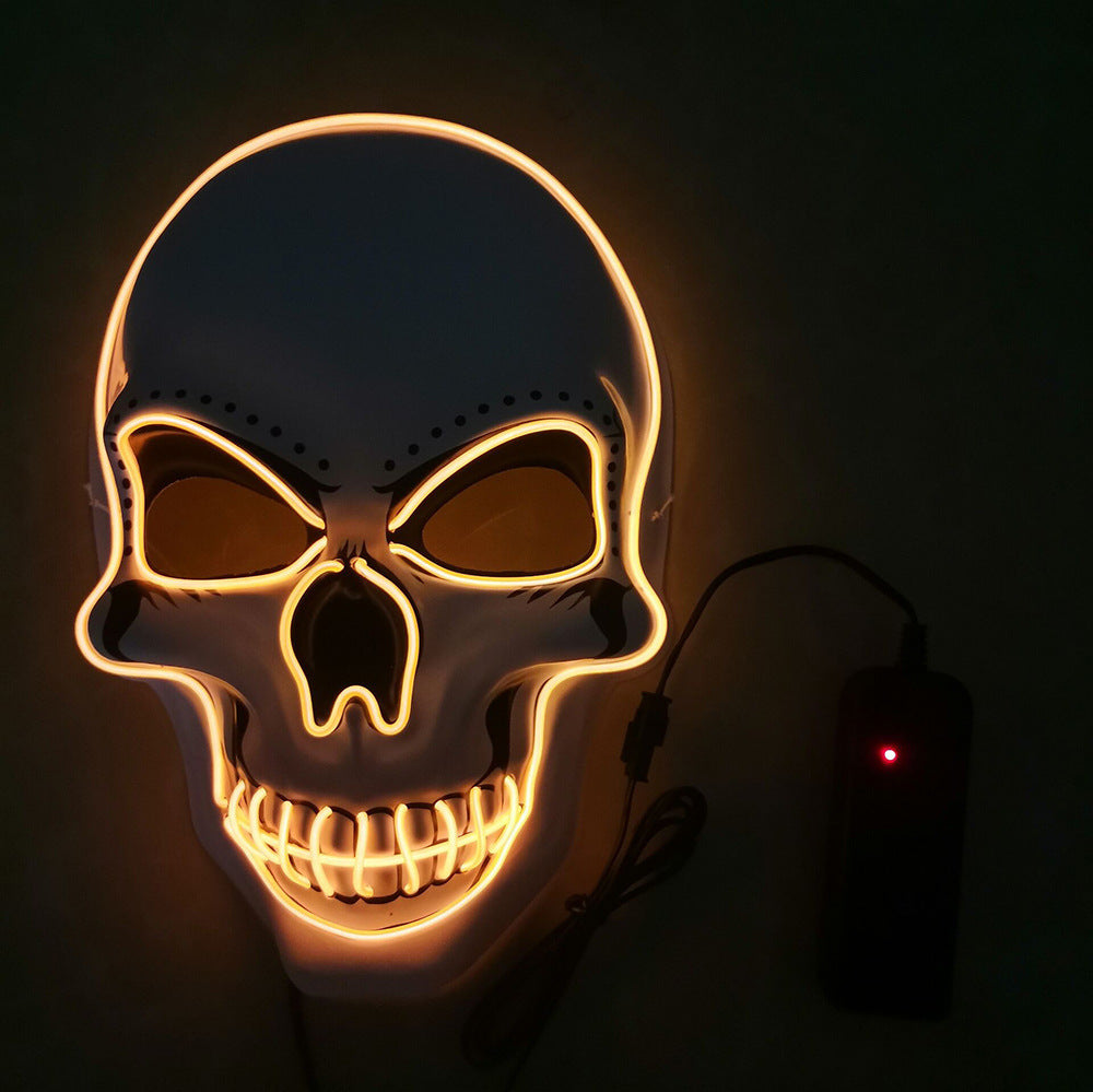 Light-Up White Skull Mask