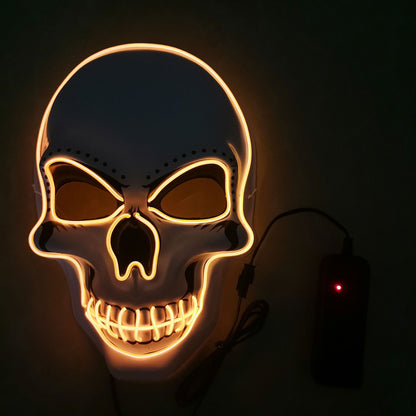 Light-Up White Skull Mask