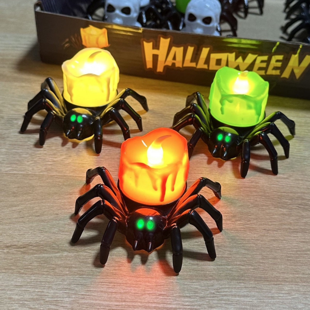 Halloween Weird Spider Candle Lamp