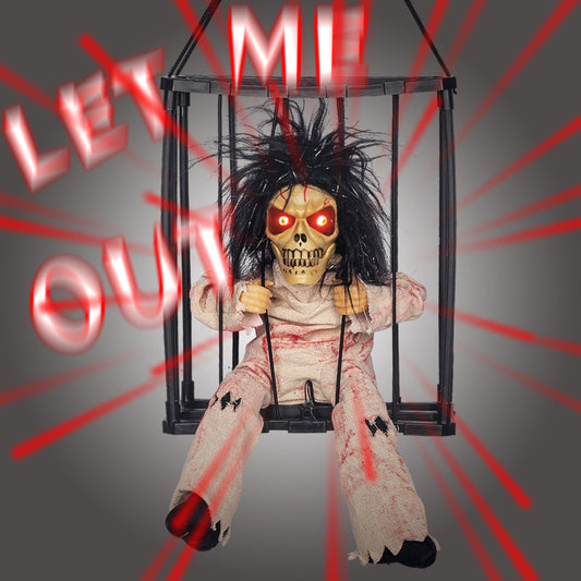 Halloween Hanging Cage Ghost